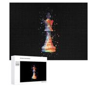 Chess Playing Piece The King Wooden Jigsaw Puzzle for Adults Creative Fun Puzzles Gift for Friend Family 500 PCS