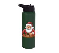 Chess Playing Santa Claus Stainless Steel Insulated Water Bottle