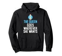 Chess Pun Gift Queen Goes Wherever She Wants Chess Pullover Hoodie