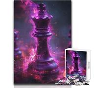 Chess Puzzle for Adults 1000 Pieces Focus Building Educational Activity for Festive Occasions Size 38x26cm