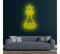 Chess Queen neon Sign, Chess Club led Light Signs for Home Decor, Chessman Sign