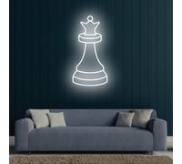 Chess Queen neon Sign, Chess Club led Light Signs for Home Decor, Chessman Sign