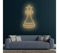 Chess Queen neon Sign, Chess Club led Light Signs for Home Decor, Chessman Sign