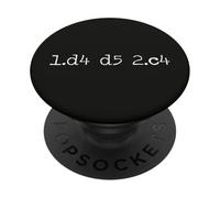 Chess Queen's Gambit 1.d4 d5 2.c4 PopSockets Adhesive PopGrip