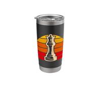 Chess Retro Graphic Chess Player Checkmate Board Games King Stainless Steel Insulated Tumbler