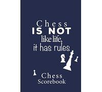 Chess Scorebook - 100 Games - 90 moves: Chess notation books | Chess recording book | 101 pages, 6"x9" | Chess notebook | Paperback | purple background quote : Chess is not like life, it has rules