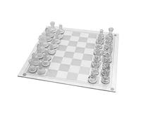 Chess Set: 32 Pieces Glass Frosted Traditional Chess Game for 2 Players, Age 8+
