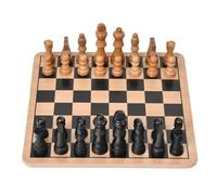 Chess Set Educational Chess Set 3-in-1 Double-sided Carved Wooden Chessboard For Family Game