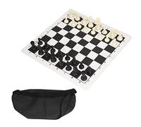 Chess Set Plastic International Chess Game Durable Portable With Storage Bag For Family Travel Camping PU Imitation Leather PS Plastic 35x35cm 32 Pieces