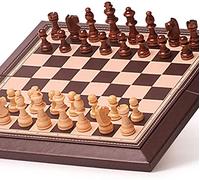 Chess Set Portable Leather Folding Chessboard Magnetic Chess Board Game for Party Family Activities Wooden Chess Piece