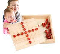Chess Set - Wood 15x15x5cm | Board Game | Solitaire Board Game | Compact Wooden Strategy Set Classic Chess Puzzle Entertainment Travel Friendly Tabletop Learning For Kids Adults Family Night Brain Tra