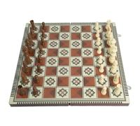 chess set Wooden Chess Set 3 in 1 Classic Handcrafted Game Board for Adults and Kids Ideal for Home and Travel travel board(Rojo,49cm)
