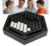 Chess Sets Board Game - Abalone Family Strategy Game, Marble Chess Set Strategy Game for Adult, Desktop Home Table Shifting Stones Board Games & Party Fun