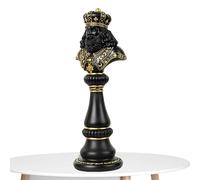 Chess Statue Decor Piece - Creative Resin King War Horse Sculpture, Large Artistic Ornament | Decorative Collectible Figure for Home Office Study Table Interior Accent