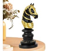 Chess Statue Decor Piece - Creative Resin Sculpture King Queen War Horse Figurine | Large Decorative Ornament for Home, Office, Study, Unique Gift for Chess Enthusiasts and Collectables