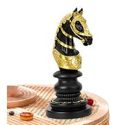 Chess Statue - Piece - Abstract Chess Art Object, Vintage Style Sculpture | Miniature Horse Control, Home Bust Carving, Modern Accent Relief, Iconic Pattern - Ornament Design