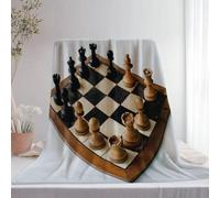 Chess Throw Blanket 180x200 cm Chess Flannel Fluffy Fleece Blanket Soft Lightweight Warm Blankets and Throws for Bed Sofa and Couch A-3607