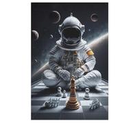 Chess Universe Wooden Puzzles Jigsaw Puzzle 1000 Pieces for Adults Creative Difficult Challenging Game 78×53cm