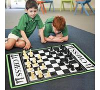 SOKA Chess Giant Board Game Set Classic Entertainment Fun Game Playmat Rug Carpet Travel Board Games Activities for Kids Children Girls Boys and Family Suitable for Indoor or Outdoor Play