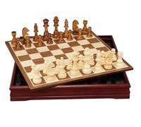 Chess Wooden Chess Set With Chess Pieces Portable Game Board With Storage Chess Set For Party Family Chessboard(45cm)