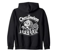 Chessameleon - Funny Chess Playing Chameleon Zip Hoodie