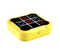 chessboard 4 in 1 Handheld Educational Game Machine for Education and Memory Growth Portable Tic Tac Toe Game for Travel Home School set(Gelb)