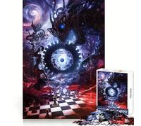 Chessboard of Fate for Adults 1000 Piece Jigsaw Puzzle Cognitive Workout Restful Escape No Rough Edges Ideal Present (38x52cm)