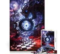 Chessboard of Fate Puzzles for Adults 1000 Piece Memory Enhance Soft Distraction Accurate Cut Perfect Xmas (38x26cm)