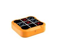 chessboard Tic Tac Toe Bolt Game Handheld Puzzle Console for Memory & Education, Portable Travel Board Games for Kids Adults set(Orange,Rechargeable)