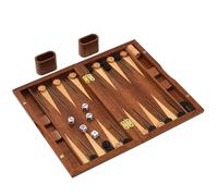 chessboard Wood Backgammon Board Game Set for Adults and Kids Classic Board Strategy Game with Playing Pieces Accessories set(13inch)