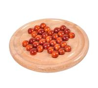 chessboard Wooden Solitaire Board Game Brain Game Set Bead Wood Marbles Chess Puzzle Peg for Students Adults set
