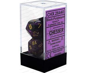 Chessex 26440CHX Die Set, Black/Purple/Gold, One Size