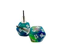 Chessex 54509 Pair of D20 Mini Poly Water Lily Stud Earrings Multi-Coloured