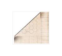 Chessex 97257 Reversible Megamat 1.5 in. Square and Hex - Oyster Vinyl Writing Surface (Water-Soluble Pens) CH928342