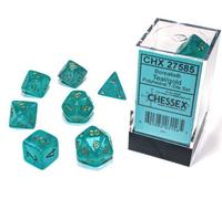 Chessex Borealis Teal Luminary Dice Boxed Set