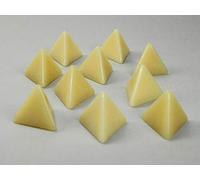 Chessex Customizable Ivory Blank Opaque Polyhedral Dice D4 (4 Sided) 16mm (5/8in) Pack of 10