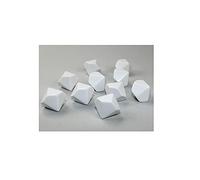 Chessex Customizable White Blank Opaque Polyhedral Dice D10 (10 Sided) 16mm (5/8in) Pack of 10