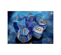 Chessex: Lab Dice: Borealis Midnight/Copper Polyhedral 7-Dice Set