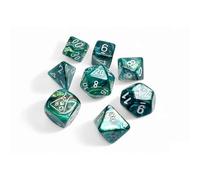 Chessex - Lab Dice 9 - Lustrous Polyhedral 7 Dice Set - Neptune/Grey