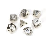 Chessex Metal Polyhedral Dungeons and Dragons 7 Pieces Dice Set Ages 14+ and Up