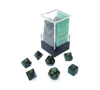 Chessex - Mini Scarab Polyhedral 7 Die Set - Jade & Gold 7-Die Set
