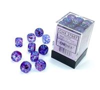 Chessex - Nebula 12mm D6 Dice Block - Luminary Nocturnal Blue Dice Block
