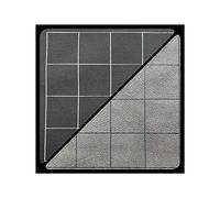 Chessex Play Mat - Mat: 1” Sq 2 Sided Black/Grey Battle mat Two Colour Playmat - Smooth & Tough - Compatible with Tabletop RPGs - Accessories for Game Night