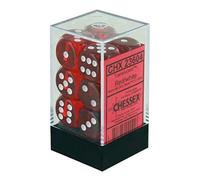 Chessex Says: CHX23604 D6 16mm Translucent Red/White (12)