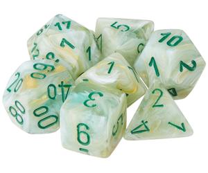 Chessex Says: CHX27409 Marble Nut Set: Green/Dark Green (7) (US IMPORT)