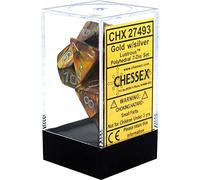 Chessex Says: CHX27493 Lustrous Dice Set Gold/Silver (7), Multi-Colour