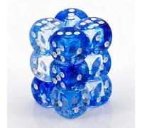 Chessex Set d6 16mm Nebula Dark Blue w/white CHX 27666
