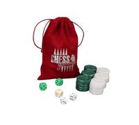 Chessgammon Acrylic Green Pearl Backgammon Pieces 36 mm