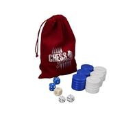 Chessgammon Backgammon Pieces Acrylic Blue 26 mm