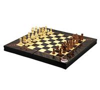 Chessgammon BACKGAMMON SET CHESS SET NEW WOODEN BOARD GAME SET WALNUT WITH CHESS AND BACKGAMMON PIECES - 20"